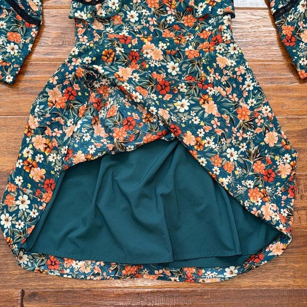 Ivy City Co Mini Naomi Floral Dress with Puff Ruffle Sleeves, 6/7